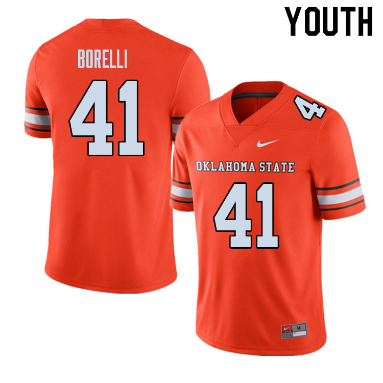 Youth #41 Constantino Borelli Oklahoma State Cowboys College Football Jerseys Sale-Alternate